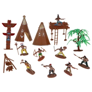 2 Sets Cowboys Indians Playset Imitated Indian Figurines Plastic Cowboy Figur... - Picture 1 of 9