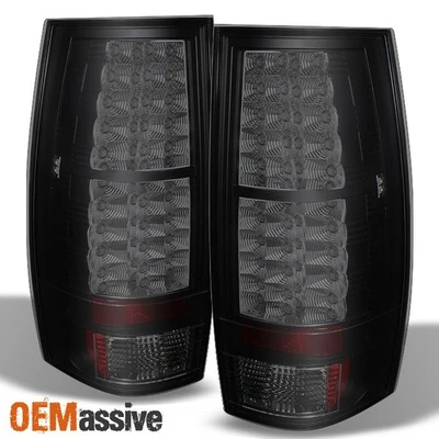 Fits *Black Smoke* 07-14 Chevy Suburban Tahoe GMC Yukon Denali LED Tail Lights - Image 1 of 4