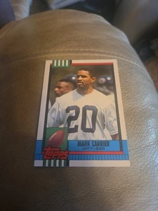 1990 Topps Traded Football NFL Mark Carrier Chicago Bears Rookie Card #29T - Foto 1 di 2