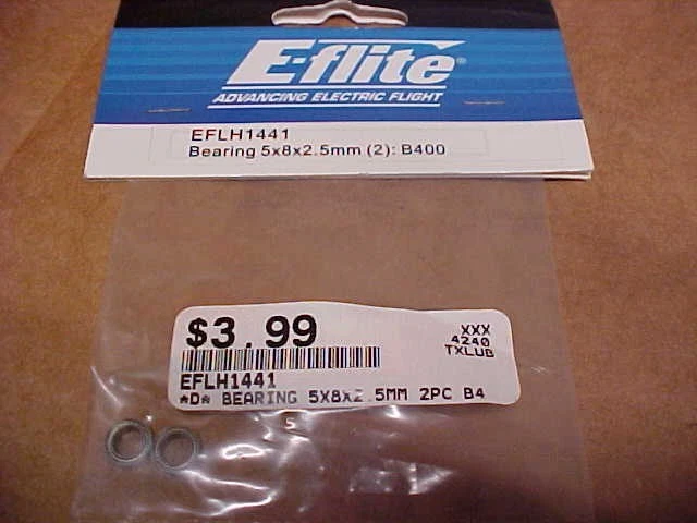 E-FLITE EFLH1441 = BEARING 5X8X2.5MM (2):  B400 - Image 1 of 1