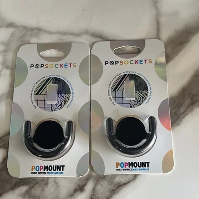 Pacote com 2 PopSockets PopMount suporte para telefone multi-superfície NOVO - Imagem 1 de 2