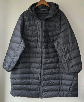 Lands' End женщин ультралегкий упаковываемый длинный вниз пальто с капюшоном размер 3 X 24 Вт-26 Вт  - Изображение 1 из 4