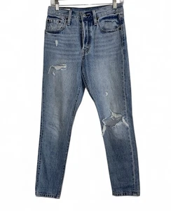 Levi's 501 S Premium Jeans Gr. 25 helle Waschung 100% Baumwolle distressed Knopfleiste - Bild 1 von 6