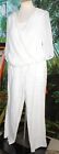 Rhinestone Casual Career Pants Suit Separate Xl White