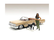 "lowriderz" Figurine IV & a Dog for 1/18 Scale Models by American Diorama 76276