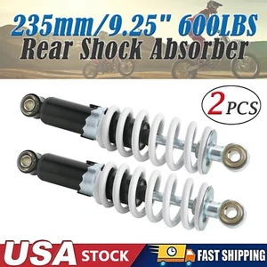 2PCS 235mm 9.25" 600LBS Rear Shock Absorber For ATV Quad Dirt Pit Bike Go Kart - Foto 1 di 11