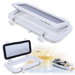 ABS Boat Yacht Porthole Window Hole Portlight Hatch Black+White Marine Window UK - Afbeelding 1 van 11