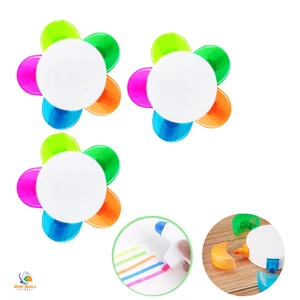 3 Stück Textmarker Blumenform 5 in 1 Farbe fluoreszierend Stift - Bild 1 von 6