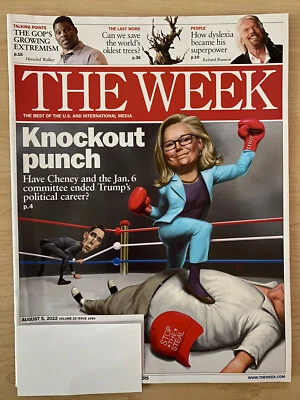 The Week Political Magazine August 5, 2022 Knockout Punch Cheney January 6 Trump - Image 1 of 3