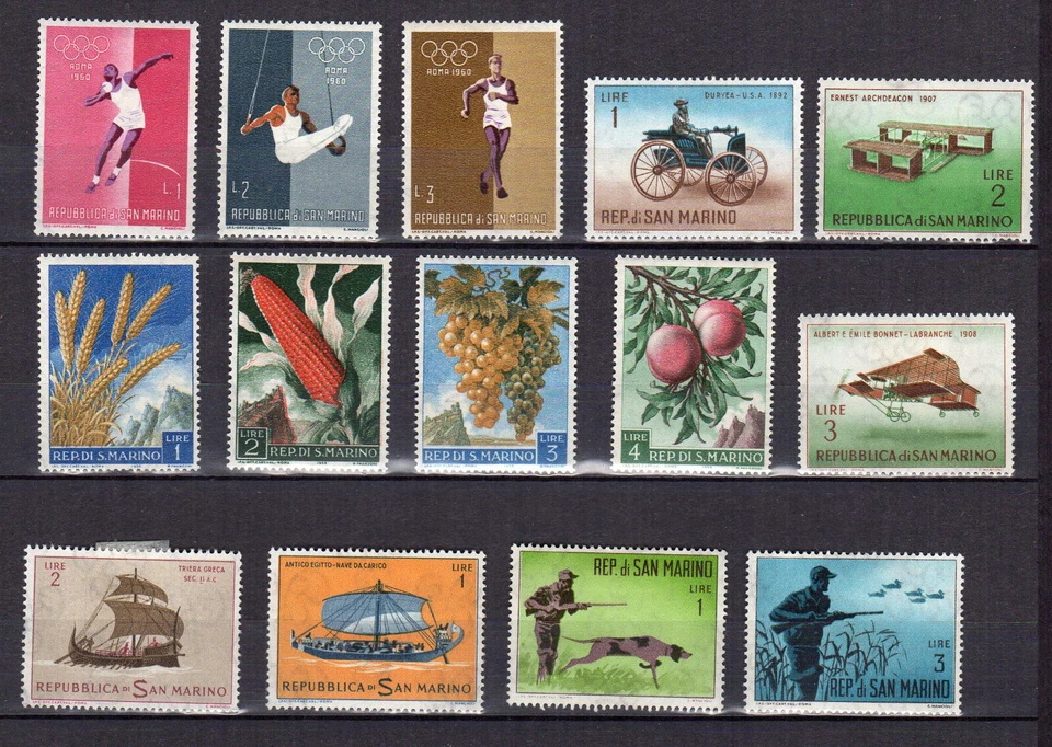 Saint-Marin années 60 un lot varié de 14 timbres non oblitérés MH /TE1228 - Photo 1/1