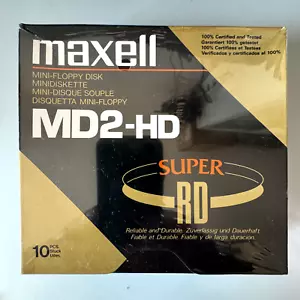 10x Mini Disquetes MAXELL MD2-HD-SRD Super RD 5.25" Doble Cara NUEVO - Imagen 1 de 2