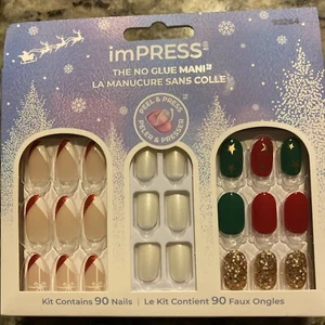Kiss Impress No Glue Mani Weihnachten Geschenkset 90 Nägel  - Bild 1 von 1