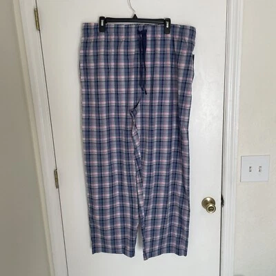 Izod Ropa de Dormir Pantalones de Salón Gris Azul Rosa Cuadros Cordón Para Hombre XXL Nuevos Foto 1 de 4