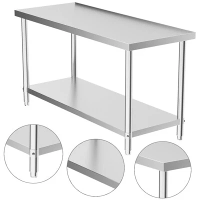 LIFELOOK Stainless Steel Commercial Catering Table Work Bench Food Prep Kitchen Shelf UK