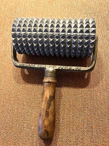 Vintage BRONZE framed Cement Indentation roller by Storch  - BRONZE  NICE!! - Picture 1 of 16