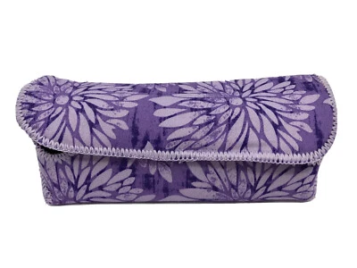 Nuevo Estuche para Gafas Semi Duras Flor Púrpura con Cierre Abatible Foto 1 de 4