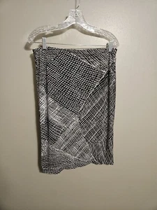 Jones Studio Separates Womens Black & White Zip Up Skirt Size 8 - Picture 1 of 8