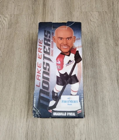 RARE Shaquille O'Neal Bobblehead Lake Erie Monsters Hockey Shaq New W Box Promo Cover