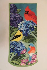 Lange Sommervögel, Kardinal, Bluebird, Hortensie, Gartenflagge 12,5 x 27,5 Zoll - Bild 1 von 2