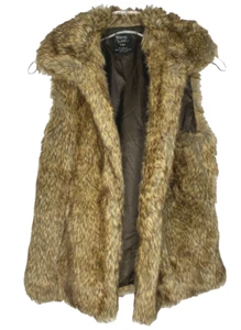 Zara  Faux Fur Sleeveless Vegan Vest Womens Size Small - Picture 1 of 5