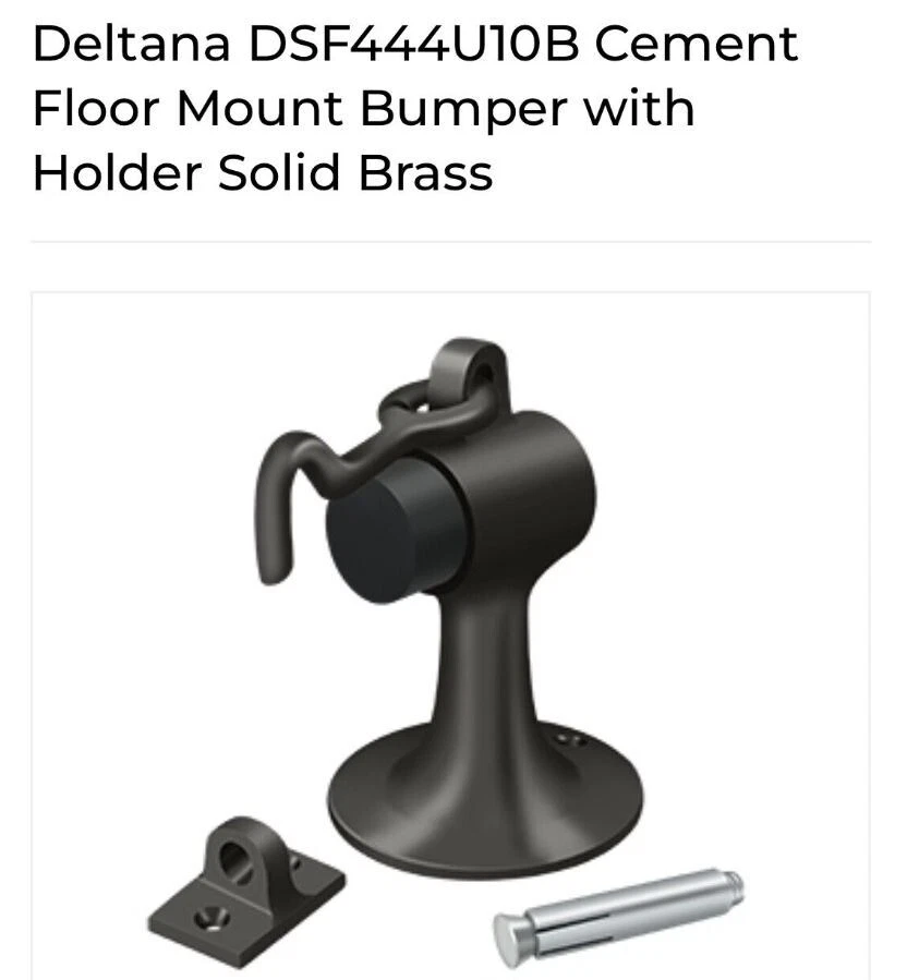 Deltana DSF444U10B tope de puerta montaje en piso parachoques bronce frotado con aceite Foto 1 de 1