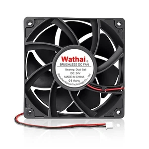 Ventilateur de remplacement 24V Wathai 120 mm x 38 mm double boule haut volume 180CFM _Neuf - Photo 1/6