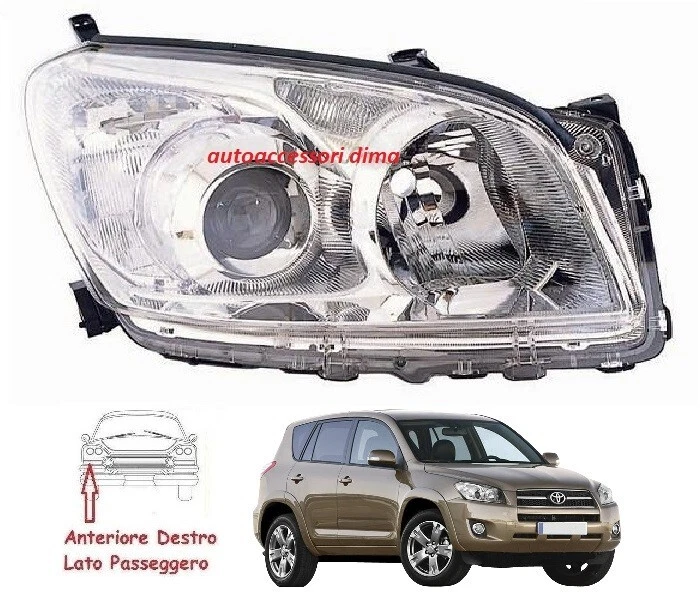 FARO FANALE PROIETTORE DX TOYOTA RAV 4 2009-2010 NUOVO spedizione gratis - Immagine 1 di 1