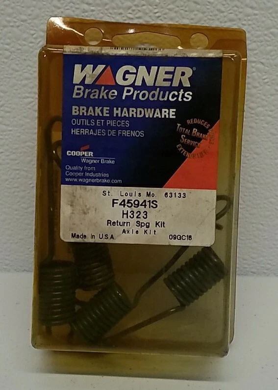 F45941S Wagner 汽车鼓制动器回流弹簧套件 H323 回流弹簧套件 — 第 1/3 张图片