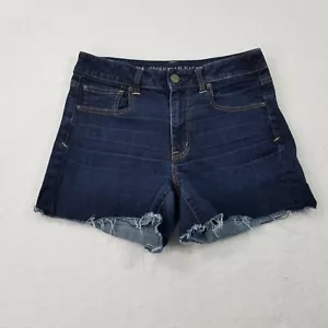 American Eagle Shorts Womens 12 Blue Mid-Rise Super Stretch Denim. - Picture 1 of 10