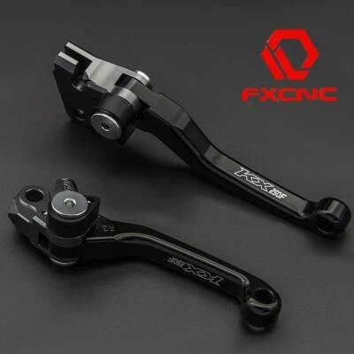 Palancas de freno de embrague pivotante negras para Kawasaki KX250F X450F KX250 KX125 KX85 KX125 Foto 1 de 4