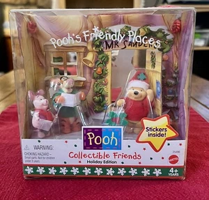 1999 Pooh's Friendly Places Collectible Friends Holiday Edition Mattel NIB - Picture 1 of 4