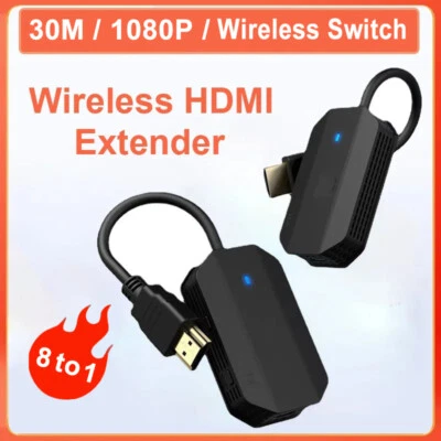 30m Wireless HDMI Transmitter Empfänger Extender für Kamera DVD PC zu TV Monitor - Bild 1 von 4