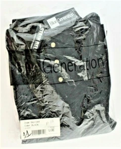 Blue Generation Polo Men's Black Short Sleeve 3 Button Size Large NWT - Picture 1 of 1