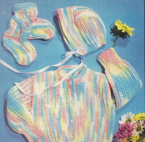 Baby/Toddler Sweater Set crochet pattern instructions - Picture 1 of 1