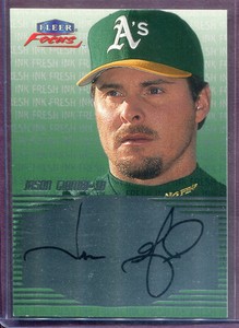 JASON GIAMBI ~ 2000 Fleer Focus Baseball Fresh Ink Autograph #16 AUTO (A541)