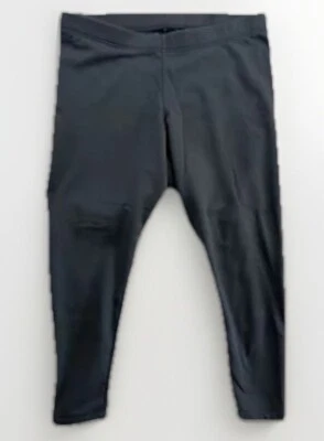 Leggings antiguos azul marino para mujer XXL (40x28) acogedores suaves muy cálidos forrados de vellón negros Foto 1 de 4