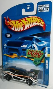 Hot Wheels 2002 Collector #195 Flashfire White Black Orange Chrome Y5SPs 55080 - Picture 1 of 2