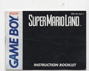 Super Mario Land Game Boy MANUAL ONLY Original Authentic - Picture 1 of 1