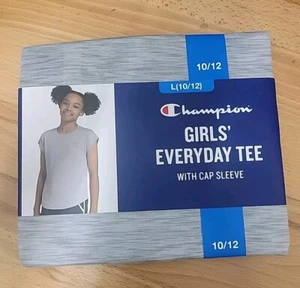 Champion Girl's Short Cap Sleeve Everyday Tee With Tie Front L 10/12 - Picture 1 of 1