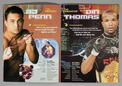 Tito Ortiz BJ Penn Chuck Liddell Pat Miletich +4 Signed UFC 32 Program PSA/DNA - Image 1 of 4