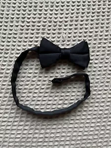 Austin Reed Hombre Corbata Lazo Negro 100% Seda - Imagen 1 de 4