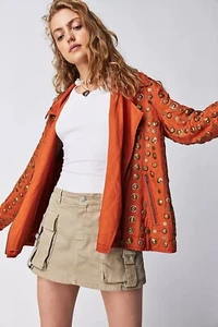Free People Chelsea Coin Moto Jacket Size XL - Picture 1 of 8