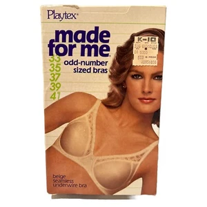 Sujetador Playtex hecho para mí número impar sin costuras con aros para mujer 807 beige 35C Nuevo de Lote Antiguo - Imagen 1 de 6