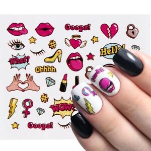 Cartoon Nail Art Stickers Water Transfer Decal Manicure Decoration Accessories