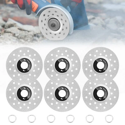 6pcs 4"Rock Slab Grinding Disc Diamond Porous Cutting Saw Blade for Ceramic Tile - Image 1 of 4