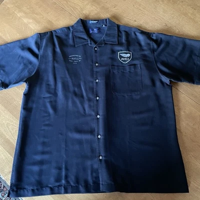 Camisa "Tela Premium" de manga corta para hombre Buell Motorcycle, talla XL, vintage Foto 1 de 4