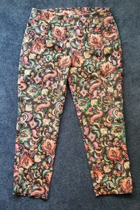 Croft & Barrow mühelose Stretchhose Paisleymuster Größe 14 kurz - Bild 1 von 8