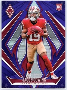 Panini Phoenix Jacob Cowing 2024 púrpura Prizm RC #186 49ers - Imagen 1 de 10