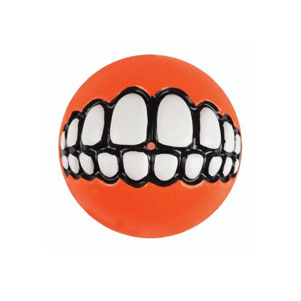Rogz Grinz Ball Orange Dog Toy, LARGE - Image 1 of 1