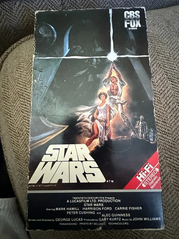 RARE Star Wars VHS 1977, 1984 Release.  CBS FOX Video Tape Hi-Fi With Red Label - Image 1 of 1